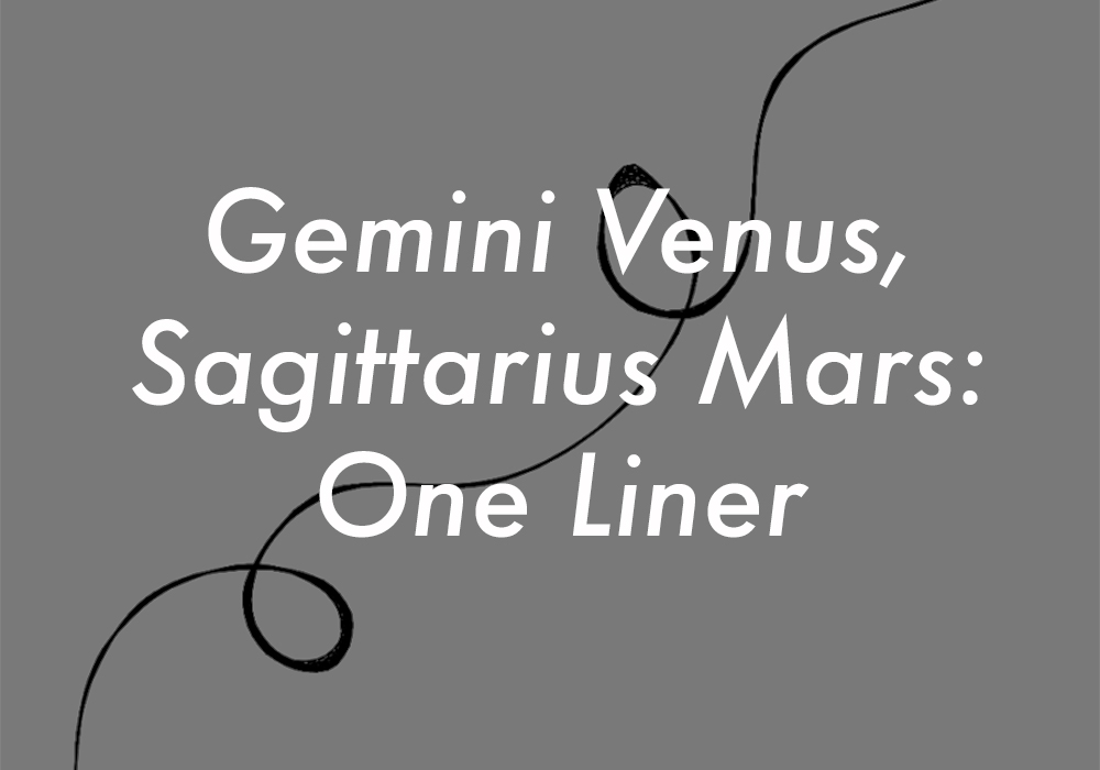 Gemini Venus Sagittarius Mars